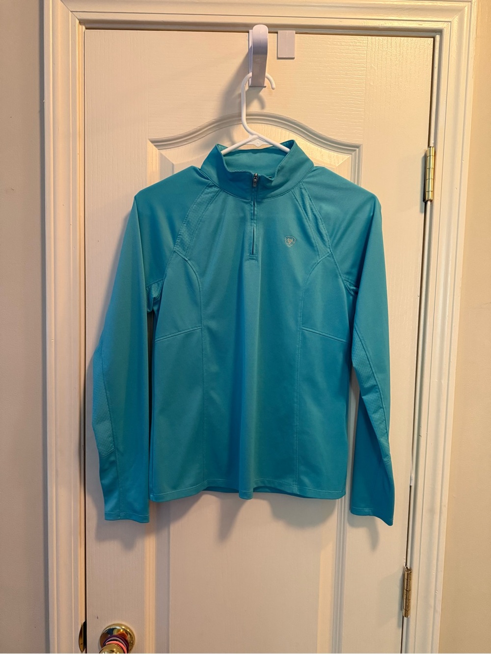 Ariat Teal Quarter-Zip Performance Pullover size XL kids